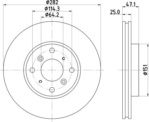 HELLA PAGID 8DD 355 108-131 - Kočioni disk www.molydon.hr