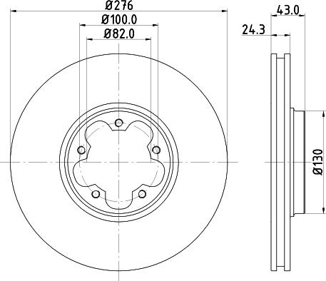 HELLA PAGID 8DD 355 108-121 - Kočioni disk www.molydon.hr