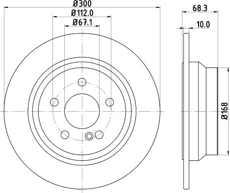 HELLA PAGID 8DD 355 108-841 - Kočioni disk www.molydon.hr