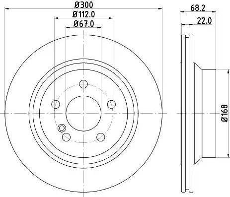 HELLA PAGID 8DD 355 121-671 - Kočioni disk www.molydon.hr