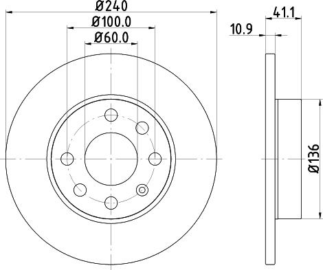 HELLA PAGID 8DD 355 108-311 - Kočioni disk www.molydon.hr