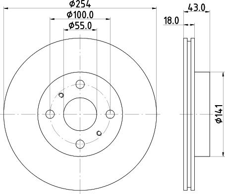 HELLA PAGID 8DD 355 108-721 - Kočioni disk www.molydon.hr