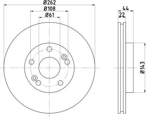 HELLA PAGID 8DD 355 103-521 - Kočioni disk www.molydon.hr