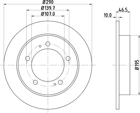 HELLA PAGID 8DD 355 103-611 - Kočioni disk www.molydon.hr