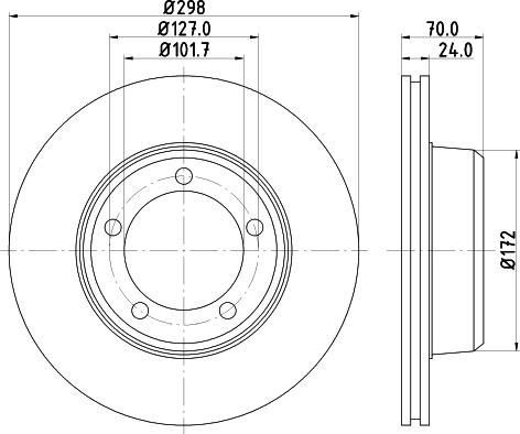 HELLA PAGID 8DD 355 103-161 - Kočioni disk www.molydon.hr