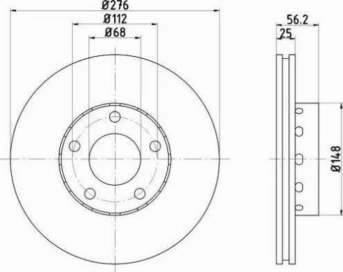 HELLA PAGID 8DD 355 103-831 - Kočioni disk www.molydon.hr