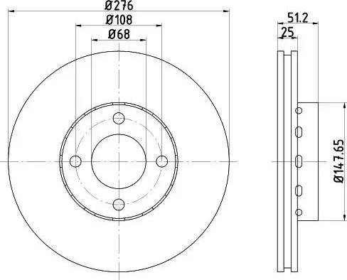 HELLA PAGID 8DD355103761 - Kočioni disk www.molydon.hr