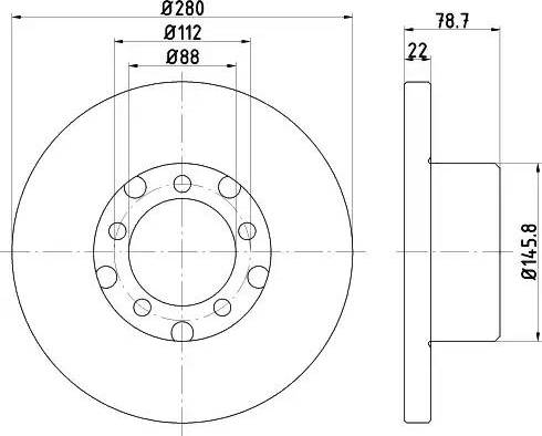 HELLA PAGID 8DD 355 102-471 - Kočioni disk www.molydon.hr