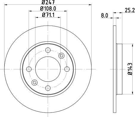 HELLA PAGID 8DD 355 124-371 - Kočioni disk www.molydon.hr