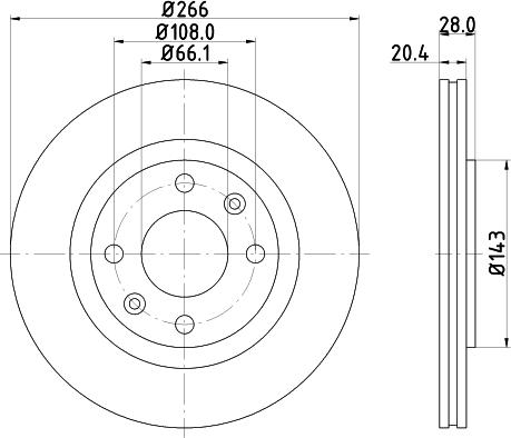 HELLA PAGID 8DD 355 102-051 - Kočioni disk www.molydon.hr