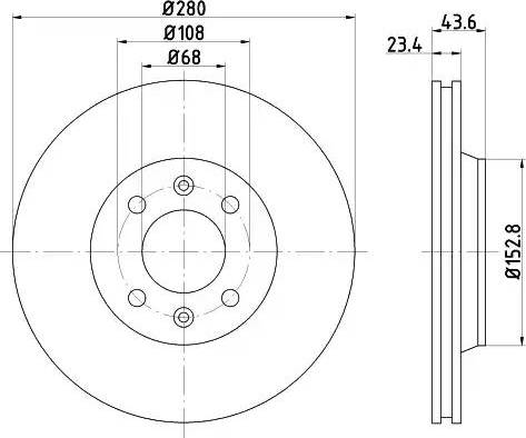 HELLA PAGID 8DD 355 102-081 - Kočioni disk www.molydon.hr