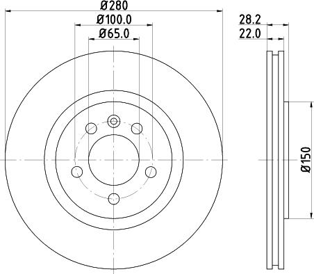 HELLA PAGID 8DD 355 102-741 - Kočioni disk www.molydon.hr