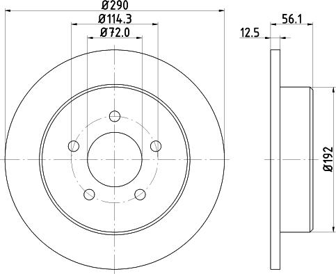 HELLA PAGID 8DD 355 107-901 - Kočioni disk www.molydon.hr