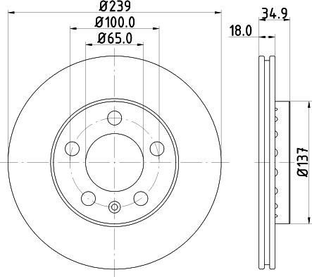 HELLA PAGID 8DD 355 107-651 - Kočioni disk www.molydon.hr