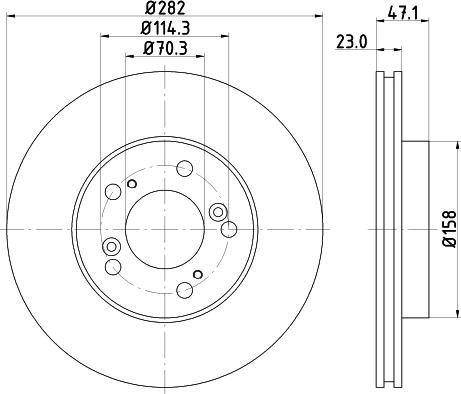 HELLA PAGID 8DD 355 107-131 - Kočioni disk www.molydon.hr