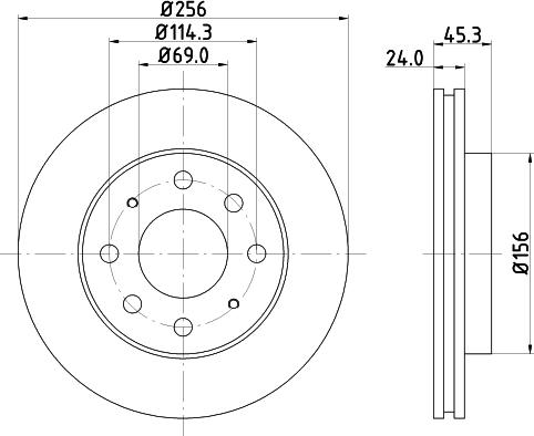 HELLA PAGID 8DD 355 107-321 - Kočioni disk www.molydon.hr