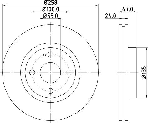 HELLA PAGID 8DD 355 107-201 - Kočioni disk www.molydon.hr