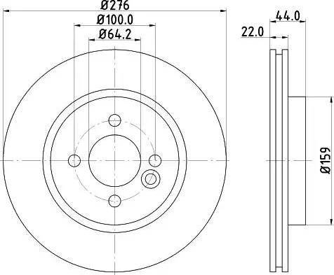 HELLA PAGID 8DD 355 107-791 - Kočioni disk www.molydon.hr