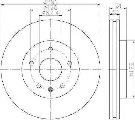 HELLA PAGID 8DD 355 119-951 - Kočioni disk www.molydon.hr