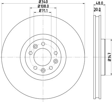 HELLA PAGID 8DD 355 119-651 - Kočioni disk www.molydon.hr