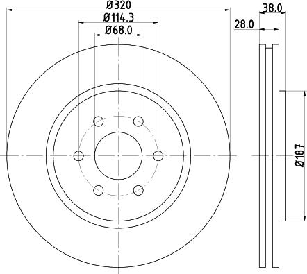 HELLA PAGID 8DD 355 119-001 - Kočioni disk www.molydon.hr