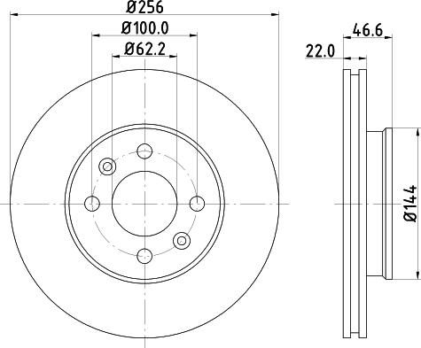 HELLA PAGID 8DD 355 119-011 - Kočioni disk www.molydon.hr