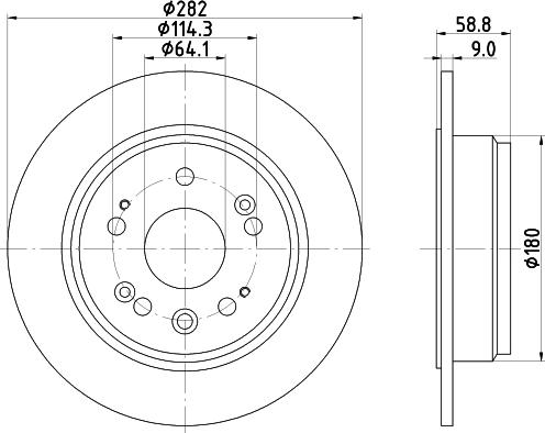 HELLA PAGID 8DD 355 119-031 - Kočioni disk www.molydon.hr