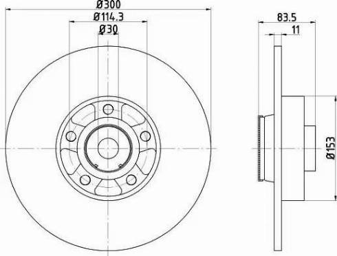 HELLA PAGID 8DD 355 119-311 - Kočioni disk www.molydon.hr