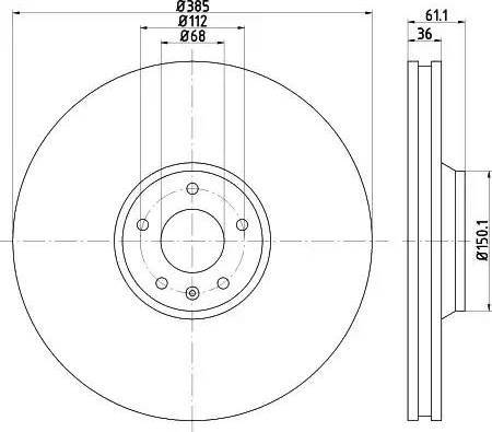 HELLA PAGID 8DD 355 119-321 - Kočioni disk www.molydon.hr