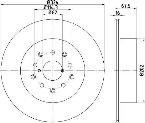 HELLA PAGID 8DD 355 114-941 - Kočioni disk www.molydon.hr