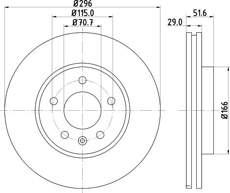 HELLA PAGID 8DD 355 114-401 - Kočioni disk www.molydon.hr