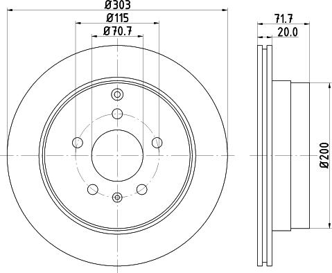 HELLA PAGID 8DD 355 114-411 - Kočioni disk www.molydon.hr