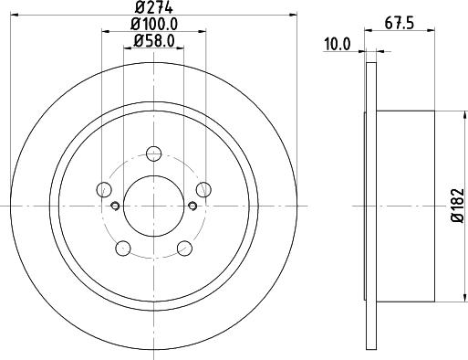 HELLA PAGID 8DD 355 114-641 - Kočioni disk www.molydon.hr