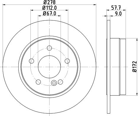 HELLA PAGID 8DD 355 123-781 - Kočioni disk www.molydon.hr