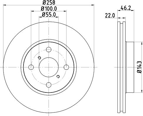 HELLA PAGID 8DD 355 114-311 - Kočioni disk www.molydon.hr