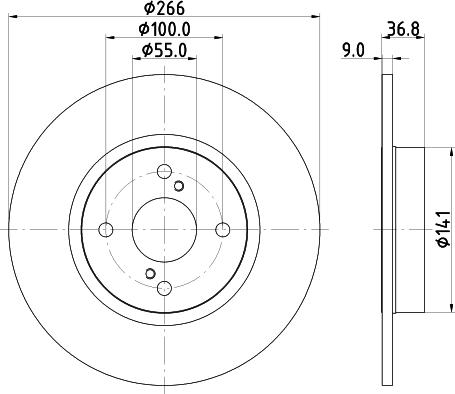 HELLA PAGID 8DD 355 114-781 - Kočioni disk www.molydon.hr