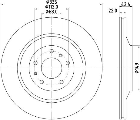 HELLA PAGID 8DD 355 129-801 - Kočioni disk www.molydon.hr