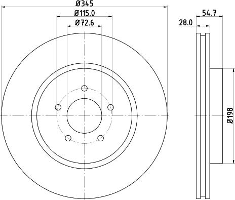 HELLA PAGID 8DD 355 115-471 - Kočioni disk www.molydon.hr