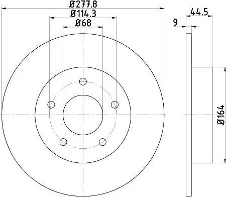 HELLA PAGID 8DD355115631 - Kočioni disk www.molydon.hr