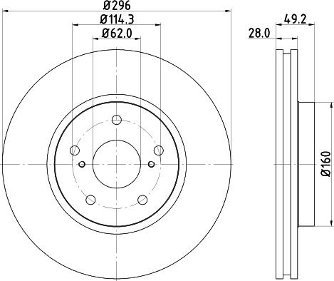 HELLA PAGID 8DD 355 115-191 - Kočioni disk www.molydon.hr