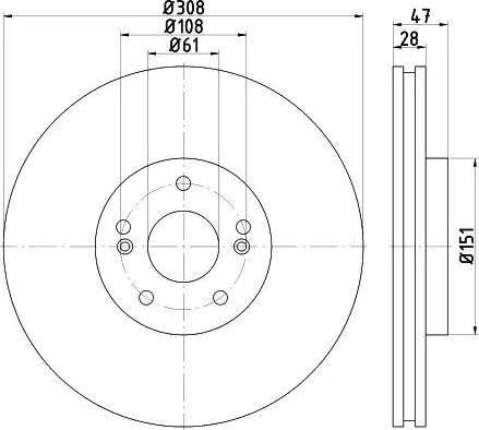 HELLA PAGID 8DD 355 115-161 - Kočioni disk www.molydon.hr