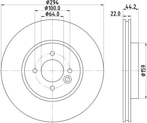 HELLA PAGID 8DD 355 115-881 - Kočioni disk www.molydon.hr