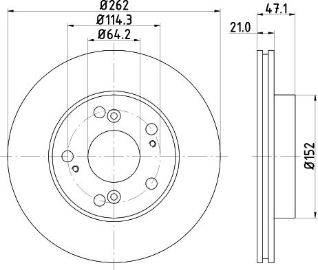 HELLA PAGID 8DD 355 115-341 - Kočioni disk www.molydon.hr