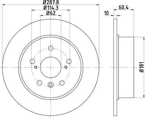 HELLA PAGID 8DD 355 115-251 - Kočioni disk www.molydon.hr