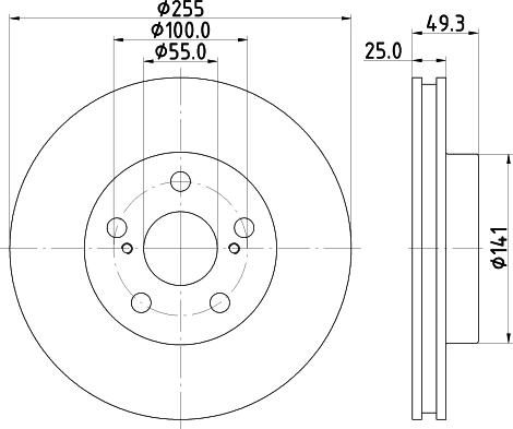 HELLA PAGID 8DD 355 116-981 - Kočioni disk www.molydon.hr