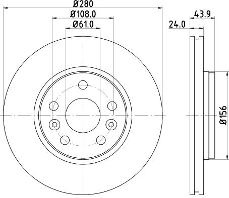 HELLA PAGID 8DD 355 116-451 - Kočioni disk www.molydon.hr