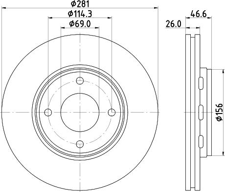 HELLA PAGID 8DD 355 116-531 - Kočioni disk www.molydon.hr