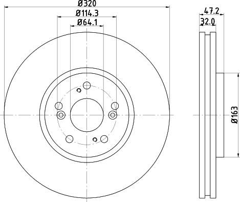 HELLA PAGID 8DD 355 116-091 - Kočioni disk www.molydon.hr