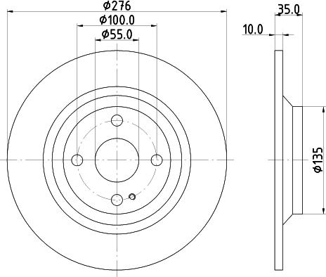 HELLA PAGID 8DD 355 116-071 - Kočioni disk www.molydon.hr