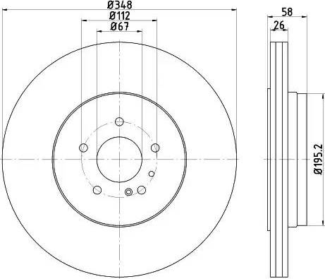 HELLA PAGID 8DD 355 116-291 - Kočioni disk www.molydon.hr